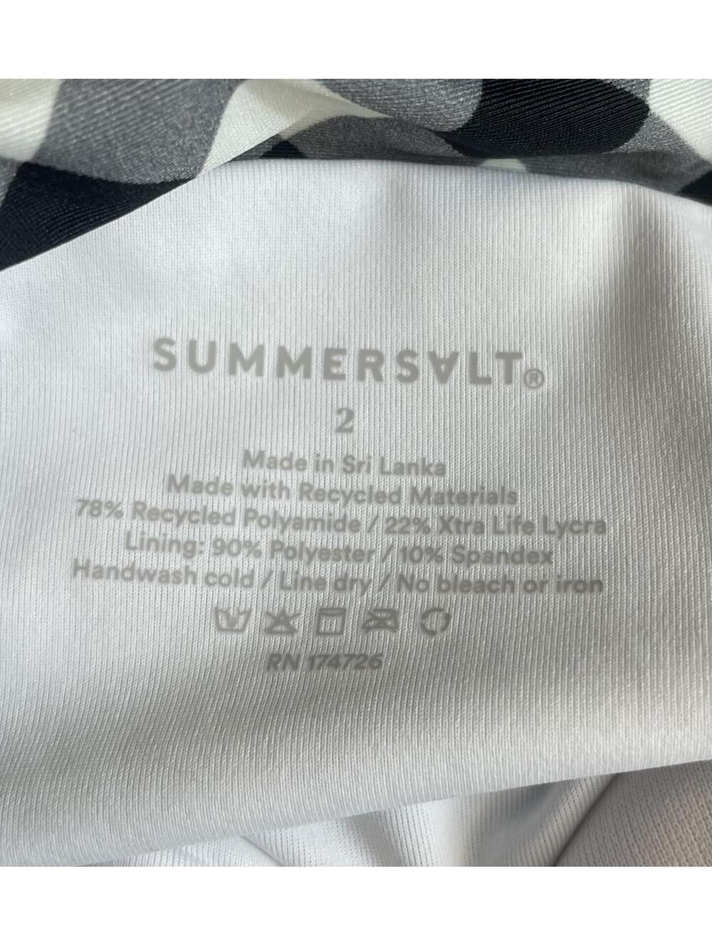Summersalt The Jetsetter One-Piece Swimsuit NWT In Gingham in Sea Urchin Size 2 - Picture 8 of 9